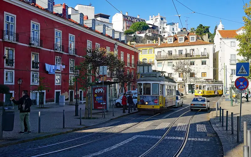 Tramway à Lisbonne, Portugal